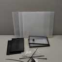 Shoe Storage, 12 Pack Shoe Organizer for Closet, Shoe Boxes Clear Plastic Stackable Shoe Containers with Lids for Size 10, Black (Large)