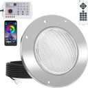 10 Inch LED Pool Lights for Inground Pool, 60W ColorColor Changing Underwater Light with APP/Remote/Controller, Fits 10" Large Wet Niches, 50FT Cord