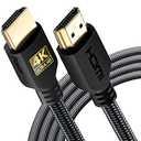 PowerBear 4K HDMI Cable 10 ft | High Speed Hdmi Cables, Braided Nylon & Gold Connectors, 4K @ 60Hz, Ultra HD, 2K, 1080P, ARC & CL3 Rated | for Laptop, Monitor, PS5, PS4, Xbox One, Fire TV, & More