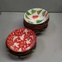 Winter Medley 13 oz All Purpose Bowls  Set of 6 Porcelain Holiday Serving Bowls for Ice Cream, Snacks, or Sides  Festive Assorted Designs for Christmas Entertaining