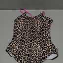 WDIRARA Women's Leopard Print One Piece Swimsuit Cut Out Backless Monokini Ring Linked Bathing Suit (Medium, Multicolor)