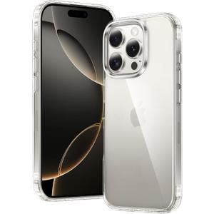 FNTCASE for iPhone 16 Pro Case: Clear Phone Cases Compatible with Magsafe Slim Anti Yellowing Military Grade Drop Protection Rugged Shockproof Protective Transparent Cell Phone Cover (B-Clear)