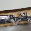 Black Curtain Rods for Windows 36"- 48", Decorative Drapery Rod Adjustable by Splicing, 5/8 inch Small Curtain Rod for Bedroom, Living Room, Kitchen and Outdoors