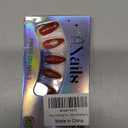 Christmas Press on Nails Long Almond Fake Nails with Gold Foil Design Snowflake Glue on Nails Xmas Tree Stick on Nail Wine Red Gift False Nail for Women Girls Winter Holiday Manicure 24pcs