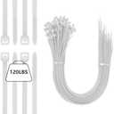 MasiStranth 100PCS 20 inch Zip Ties 120LBS Tensile Strength Self-Locking heavy duty UV Resistant Cable Tie Wraps for indoor and outdoor use(White)