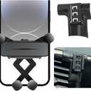 Car Phone Holder for Jeep Grand Cherokee, Compatible with iPhone and All Smartphones, Easy Operation, Auto Lock, Fits 2014-2018 Models, Black