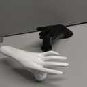 Yalikop 2 Pack Resin Mannequin Hand Jewelry Display Holder Stand for Ring Bracelet Necklace Home Table Decor