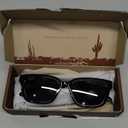 WearMe Pro - Women's Polarized Rectangular Sunglasses, Narrow Acetate Frame, Durable 5-Barrel Hinges, Hand-Polished Finish