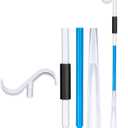 35" Long Shoe Horn for Seniors, Dressing Stick, Long Handle Shoe Horn, Extended Dressing Aid for Socks, Shirts, Pants, Shoes Helper Stick for Senior, Elderly, Disabled (Blue)