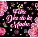 Neon Feliz Da de la Madre Backdrop Pink Flower Happy Mother's Day Photography Background Party Decoration Photo Booth (8x6ft)