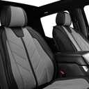 Pickup Seats Covers Compatible with Dodge Ram 1500 2009-2024 Truck Pleather Seat Covers Custom Fit Dodge Ram 2500 3500 Crew Cab& Quad Cab (Gray, 2 PCS Front Seat)