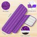 6 Pack Reusable Mop Pads Compatible with Swiffer PowerMop, Wood Floor Pads Microfiber Mop Replacement Refills Machine Washable for All Floor Surfaces