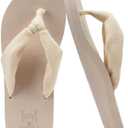 KuaiLu Flip Flops for Women with Arch Support Yoga Mat Comfortable Summer Beach Walking Thong Cushion Sandals Slip On Indoor Outdoor (10, Beige)