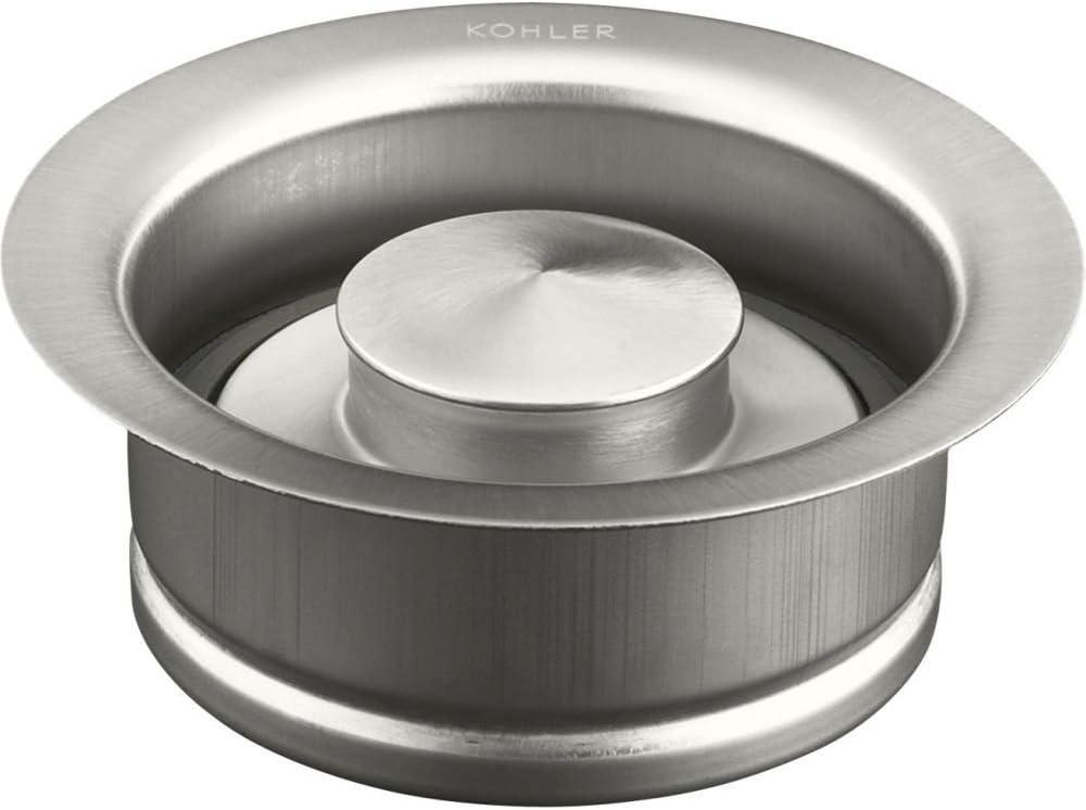 KOHLER K-11352-BS Disposal Flange with Stopper, Depris Buildup Prevention, One Size, Brushed Stainless