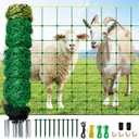 Electric Fence Netting, 42.5" H x 164'L, Electric Netting Fence for Cattle, Sheep, Goat, Hogs, Pre-Assembled, 14 Posts Double Spiked, Portable Livestock Nets Used in Backyards, Farms and Ranches