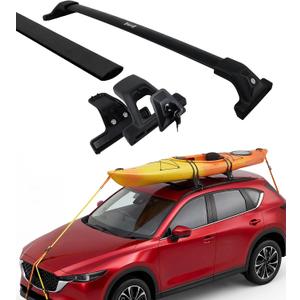 Lockable Cross Bars for Mazda CX-5 2017-2025, 265 LBS Aluminum Roof Racks, Quiet & Stable, Fits Factory Side Rails