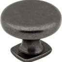 Jeffrey Alexander Belcastel 1 1-3/8" Diameter Mushroom Knob, Gun Metal