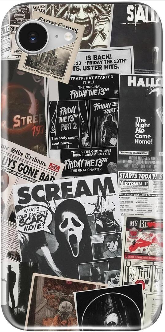 Esdot for iPhone 16e Case Cute - Wireless Charging Compatible - Dual-Layer Soft Silicone + Hard Shell - Wildflower Design - Protective Phone Cover for Women Girls - Scream