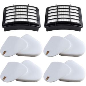 Funmit 2 HEPA + 4 Foam & Felt Filters Compatible with Shark Navigator Lift-Away Deluex NV350, NV351, NV352, NV355, NV356E, NV357, NV360, NV370, NV391, UV440, UV490, UV540, Part # XFF350 & XHF350