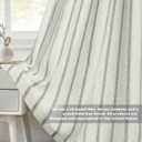 DriftAway Farmhouse Linen Blackout Curtains 84 Inches Long for Bedroom Striped Double Layer Thermal Insulated Sound Reducing Lined Back Tab Rustic Drapes for Living Room 2 Panels W52 x L84 Gray