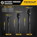 3-Piece 90 Tooth Ratchet Wrench Set, 1/4, 3/8, 1/2 Drive Reversible Ratchets, 4-Degree Swing, Ergonomic Handle, Chrome Alloy Made, Quick Release Ratchet Wrenches for Repairing, Home, DIY