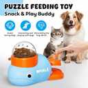 Interactive Treat Dispenser Dog Toys, Pet Food Puzzle Slow Feeder (Blue)