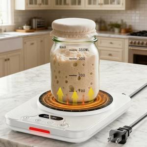 COANTO Sourdough Starter Warmer with 1F Precision Thermostat - 24H Timer & Auto Shutoff, Compact Sourdough Warming Mat for Sourdough Starters, Yogurt, Pickles, Kombucha - Fits 1640oz Jars