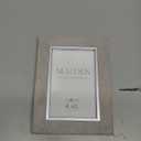Malden International Designs 4x6 Gray Suede Picture Frame Quality PS Moulding Silver