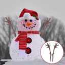 Christmas Snowman Hand - 100Pcs Plastic Twig Accessories for DIY Crafts Cute Decorative Branches for Holiday Home Decor