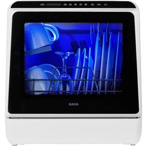 HAVA Countertop Dishwasher, 6 Programs Portable Dishwashers with 5L Built-in Water Tank, No Hookup Needed, Baby Care & Air-Drying Function for Apartments and RVs