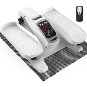VIVURN-018 Under Desk Elliptical 12 Speed 5 Modes Mini Motorized Leg Exerciser While Sitting for Seniors As Seen on TV with Non-Slip Mat Quiet & Portable Electric Pedal Exerciser for Home and Office (White)