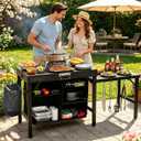 Outdoor Cooking Station for Camping,Grill Table for Blackstone Griddle, 5ft/59in-Large