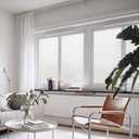 Finnez Window Privacy Film Frosted Glass Electrostatic Privacy Window Film Privacy Protection Window Stickers Anti-UV for Home Living Room Bedroom 35.4 Inch x 13.1 Feet