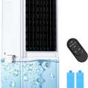 Windowless Air Conditioner w/ 4 Modes & 3 Speeds, Waterless Alert, 2.4-Gal Tank for 20H Cooling, 12H Timer, 20FT Remote, 70 Auto Swing Evaporative Air Cooler, Portable AC Unit for Bedroom