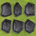 6 pc Flagstone Molds ABS 2mm - Reusable Paver Molds for DIY Stepping Stones & Garden Paths