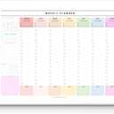 Weekly Hourly Planner Notepad, Daily Planner Desk Pad, Weekly Schedule, To Do List Note Pad, ADHD Planner | 50 Undated Tear Away Sheets | A4 (Rainbow)