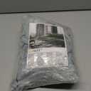 LAMIT Linen Blended Curtains for Bedroom, Faux Linen Textured Light Filtering Drapes Back Tab and Rod Pocket Boho Burlap Panels for Farmhouse/Living Room, 2 Panels, 52 x 84 Inch, Greyish Blue