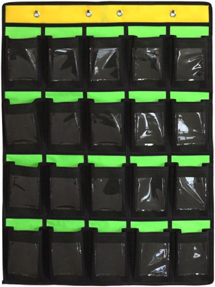 Hanging Organizer Classroom Pocket Chart for Cell Phones Calculator Holder with DIY Clear Card Pockets (20 Pockets) Hanging Organizer Classroom Pocket Chart for Cell Phones Calculator Holder with DIY Clear Card Pockets (20 Pockets)