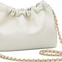 KKXIU Small Crossbody Bags for Women Ruched Vegan Leather Shoulder Purse with Adjustable Strap