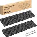Nilight 2" Rise Curb Ramps, Heavy Duty Rubber Driveway Threshold Shed Ramp for Sidewalk Cars Lawn Mower Wheelchairs Motorcycles, 3300lbs Load Capacity