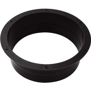2 PCS 8 Inch (7.5 inch) Duct Connector Flange, Plastic Straight Pipe Flange, Ventilation Pipe Connector for Heating Cooling Ventilation HVAC System, Black, ABS Air Vent Duct Connector