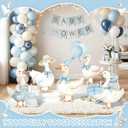 5Pcs Silly Goose Baby Shower Decorations, Blue Large Goose Cardboard Cutout Standup, Geese Birthday Party Sign for Photo Booth Props Backdrop Garden Entrance Decor Cartoon Party Supplies