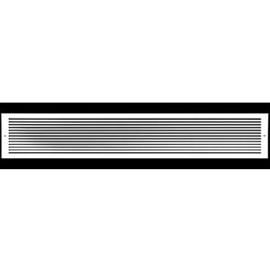 HVAC Premium 28" X 6" Aluminum Return Grille - Easy Air Flow - Linear Bar Grilles [Outer Dimensions: 29.875 X 7.875]