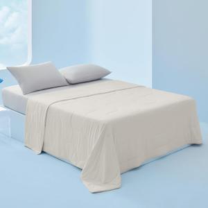 Bedsure Cooling Blankets for Hot Sleepers - Cooling Comforter, Cold Summer Blanket for Bed, Ice Breathable and Lightweight Gift for Night Sweats, Linen, 102x96 Inches
