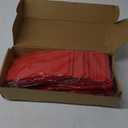 REMTAP Coffee Bags with Valve (50pcs,8oz) Red High Barrier Aluminumed Foil Flat Bottom Standing Coffee Beans Storage Bags,Reusable Heat Sealable Side Zipper Pouches for Home or Store