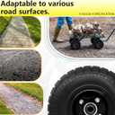 10" 4.10/3.50-4 Flat Free Solid Polyurethane Tire and Wheel with 5/8" Axle Borehole, 2.1" Offset Hub for Wheelbarrow,Hand Truck,Generators (4Pack Black)