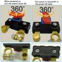 Car Battery Power Cut-Off Switch Breaker, Pure Copper Stable Transmission High Conductivity Disconnect Switch Smart Battery Disconnect for Car Truck Boat Rv Supplies