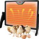 Chicken Brooder Heater with Stand, 180W Chicken Coop Heater with Temperature Control Display and Remote Control, Heat Plater for Chicks Young Poultry, Black Frame
