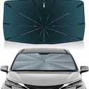 Autorder Windshield Sun Shade Umbrella for 2021-2026 Toyota Sienna Accessories,Upgraded Ice Crystal Material,Easy Setup Umbrella Sunshade for Car Windshield,100% Sun Blocking
