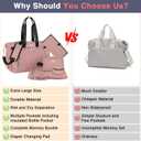 ITIEZY Diaper Bag Tote for Baby - Large Mommy Bag with Portable Changing Pad Pacifier Case, Hospital Bags Travel Baby Bag